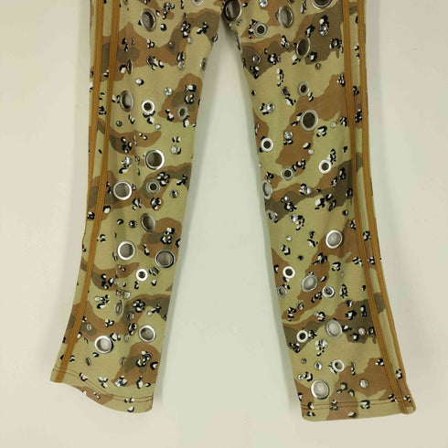 ジェレミースコット JEREMY SCOTT Crystals TP Track Pants チョコチップ カモ 迷彩柄 ストーン 装飾 トラックパンツ ジャージ レディース  XS